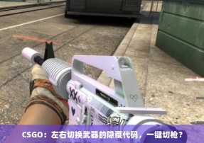 CSGO：左右切换武器的隐藏代码，一键切枪？