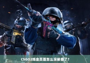 CSGO2炼金页面怎么没装备了？