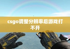 csgo调整分辨率后游戏打不开