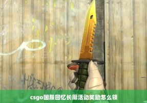 csgo国服回忆长廊活动奖励怎么领