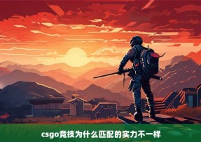 csgo竞技为什么匹配的实力不一样