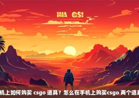 手机上如何购买 csgo 道具？怎么在手机上购买csgo 两个道具？