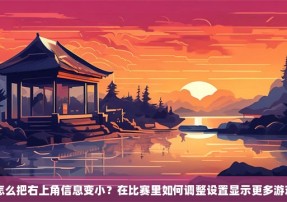 CSGO怎么把右上角信息变小？在比赛里如何调整设置显示更多游戏信息？