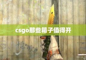 csgo那些箱子值得开