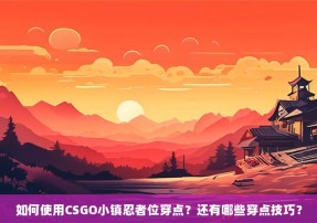 如何使用CSGO小镇忍者位穿点？还有哪些穿点技巧？