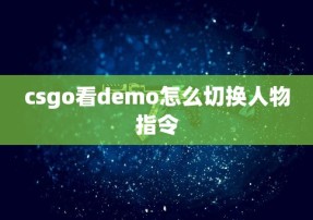 csgo看demo怎么切换人物指令