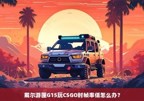 戴尔游匣G15玩CSGO时帧率低怎么办？