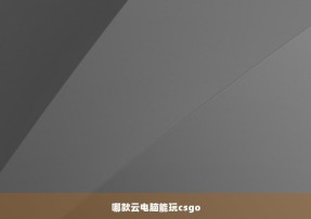 哪款云电脑能玩csgo