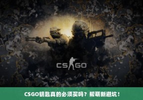 CSGO钥匙真的必须买吗？帮萌新避坑！