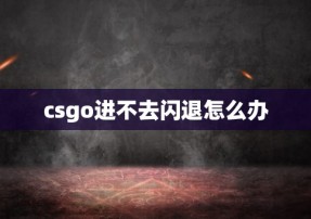 csgo进不去闪退怎么办