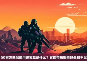 CS:GO官方匹配的用途究竟是什么？它能带来哪些好处和不足呢？