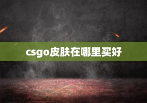 csgo皮肤在哪里买好