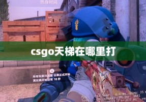 csgo天梯在哪里打