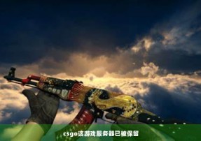 csgo该游戏服务器已被保留