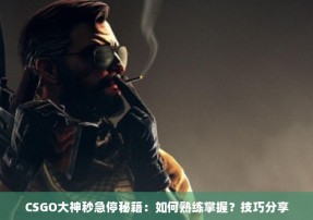 CSGO大神秒急停秘籍：如何熟练掌握？技巧分享