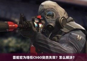 雷蛇宏为啥在CSGO突然失效？怎么解决？