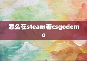 怎么在steam看csgodemo