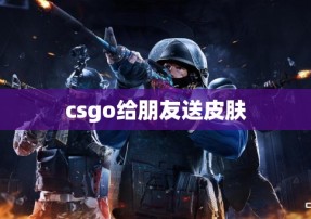 csgo给朋友送皮肤