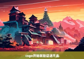 csgo开始就验证进不去