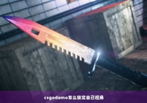 csgodemo怎么锁定自己视角