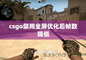 csgo禁用全屏优化后帧数降低