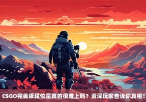 CSGO完美级段位是真的很难上吗？资深玩家告诉你真相！