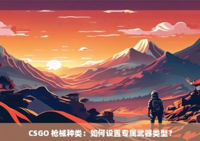 CSGO 枪械种类：如何设置专属武器类型？