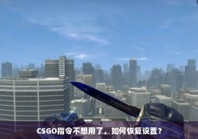 CSGO指令不想用了，如何恢复设置？