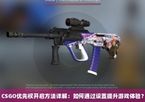 CSGO优先权开启方法详解：如何通过设置提升游戏体验？