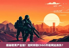 揭秘暗黑产业链！如何辨别CSGO开箱网站真伪？