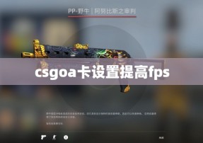 csgoa卡设置提高fps