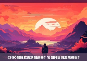 CSGO加好友需求加速器？它如何影响游戏体验？