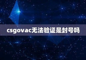 csgovac无法验证是封号吗