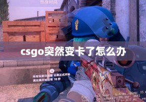 csgo突然变卡了怎么办