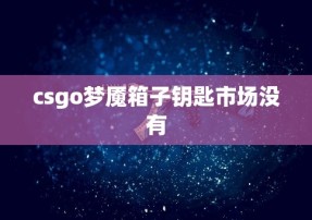 csgo梦魇箱子钥匙市场没有