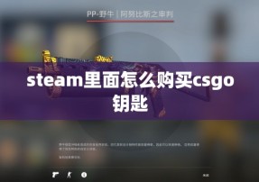 steam里面怎么购买csgo钥匙