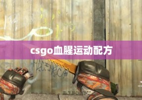 csgo血腥运动配方