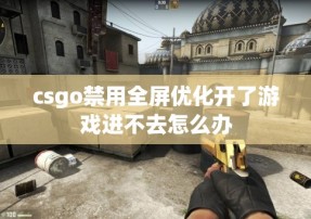 csgo禁用全屏优化开了游戏进不去怎么办