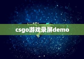csgo游戏录屏demo