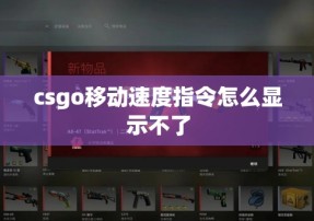 csgo移动速度指令怎么显示不了