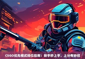 CSGO优先模式排位指南：新手秒上手，上分有妙招