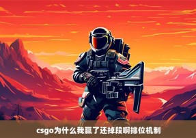 csgo为什么我赢了还掉段啊排位机制