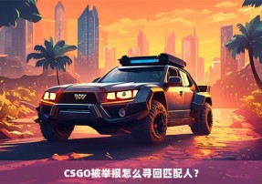 CSGO被举报怎么寻回匹配人？