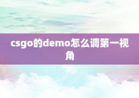 csgo的demo怎么调第一视角