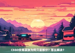 CSGO交易皮肤为何只显部分？怎么解决？