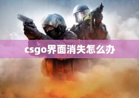 csgo界面消失怎么办