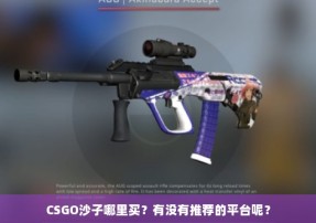 CSGO沙子哪里买？有没有推荐的平台呢？