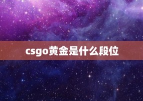 csgo黄金是什么段位