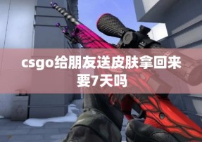 csgo给朋友送皮肤拿回来要7天吗