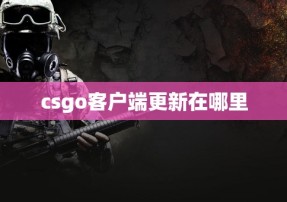 csgo客户端更新在哪里